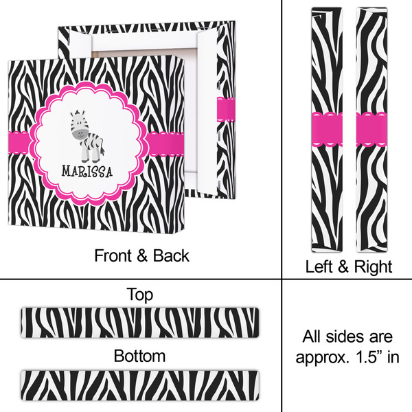 Zebra 12x12 - Canvas Print - Approval