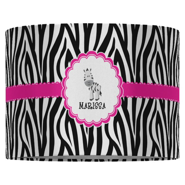 Zebra 16" Drum Lampshade - FRONT (Fabric)