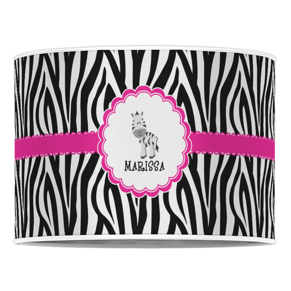 Zebra 16" Drum Lampshade - FRONT (Poly Film)