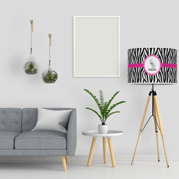 Zebra 16" Drum Lampshade - LIFESTYLE