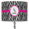 Zebra 16" Drum Lampshade - ON STAND (Fabric)