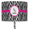 Zebra 16" Drum Lamp Shade - Fabric (Personalized)