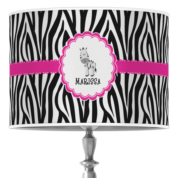 Custom Zebra 16" Drum Lamp Shade - Poly-film (Personalized)
