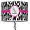 Zebra 16" Drum Lampshade - ON STAND (Poly Film)