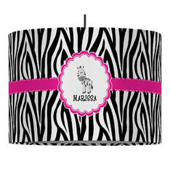 Zebra Drum Pendant Lamp (Personalized)