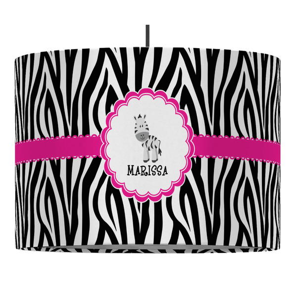 Zebra 16" Drum Lampshade - PENDANT (Fabric)