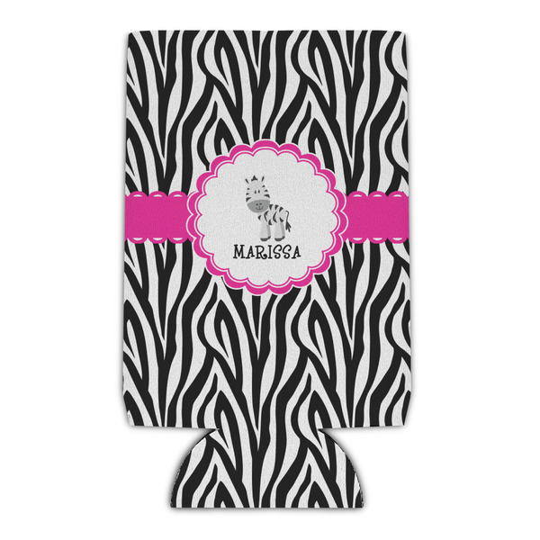 Custom Zebra Can Cooler (16 oz) (Personalized)