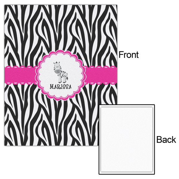 Zebra 16x20 - Matte Poster - Front & Back