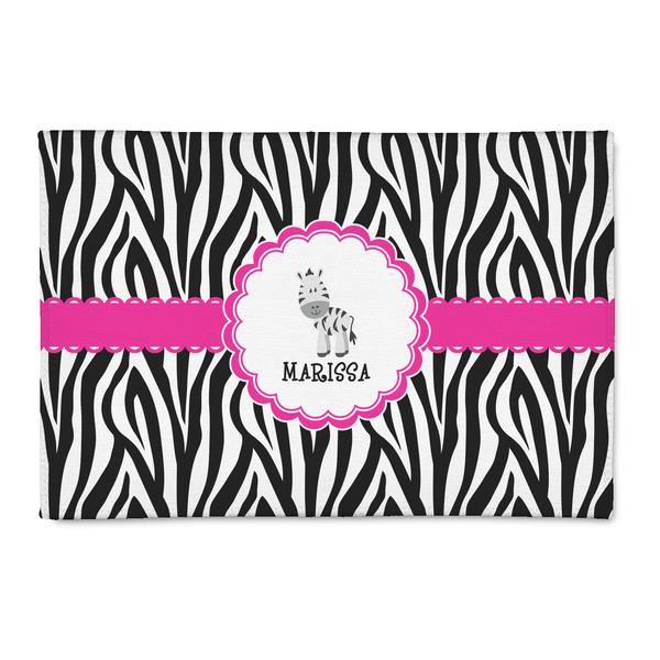 Custom Zebra 2' x 3' Indoor Area Rug (Personalized)