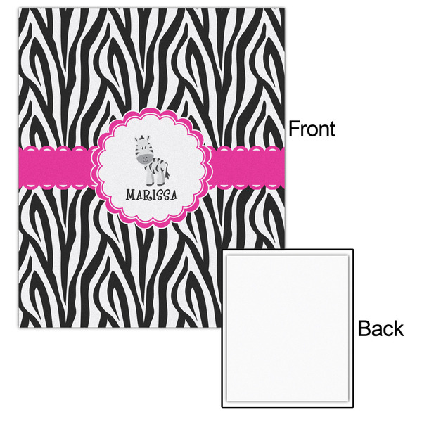 Zebra 20x24 - Matte Poster - Front & Back