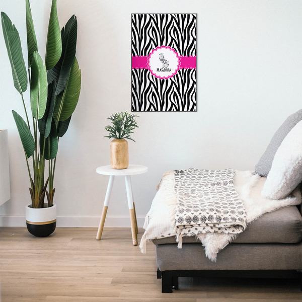 Zebra 20x30 Wood Print - In Context