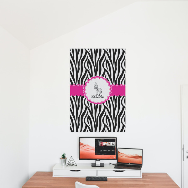 Zebra 24x36 - Matte Poster - On the Wall