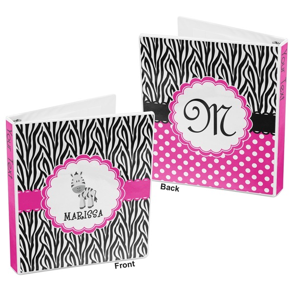 Zebra 3-Ring Binder Front and Back