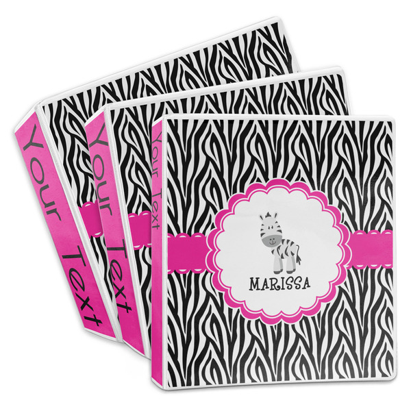 Custom Zebra 3-Ring Binder (Personalized)