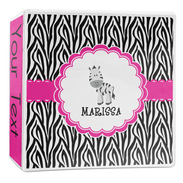 Custom Zebra 3-Ring Binder - 2 inch (Personalized)