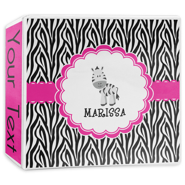 Custom Zebra 3-Ring Binder - 3 inch (Personalized)