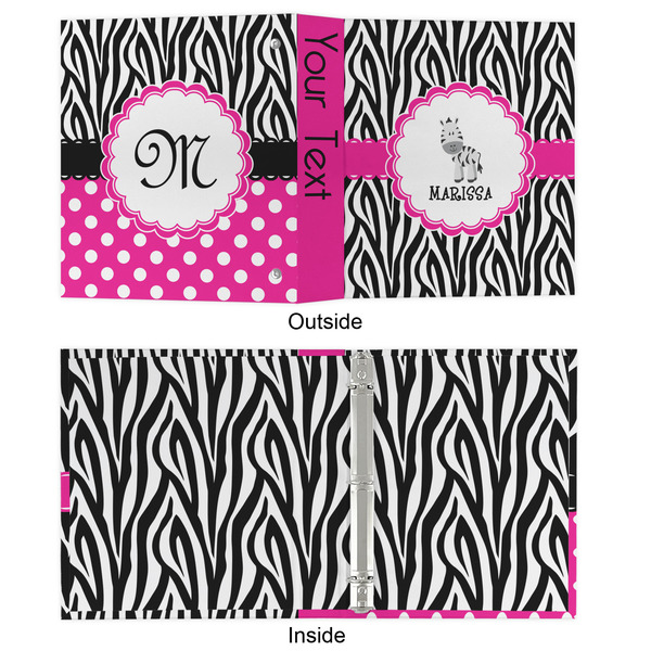 Zebra 3 Ring Binders - Full Wrap - 1" - APPROVAL