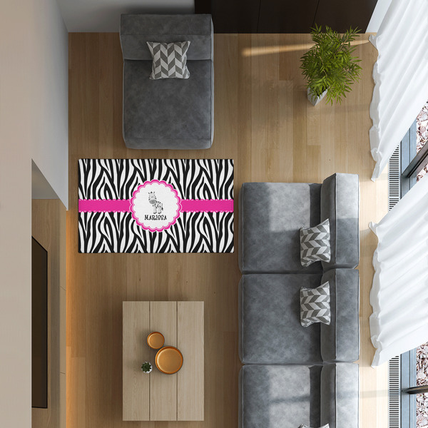 Zebra 3'x5' Indoor Area Rugs - IN CONTEXT