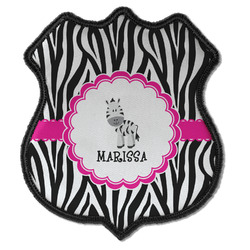 Zebra Iron On Shield Patch C w/ Name or Text