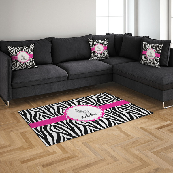Zebra 4'x6' Indoor Area Rugs - IN CONTEXT