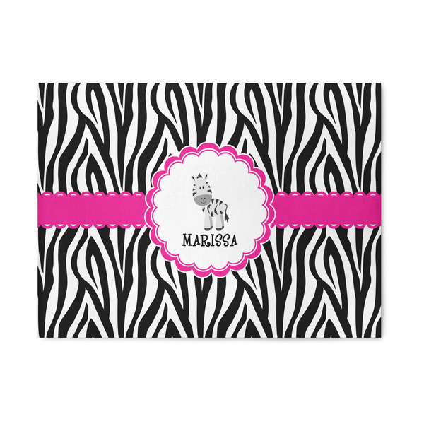 Custom Zebra 5' x 7' Patio Rug (Personalized)