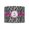 Zebra 8" Drum Lampshade - FRONT (Fabric)