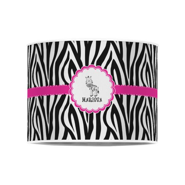 Zebra 8" Drum Lampshade - FRONT (Poly Film)