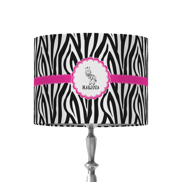 Custom Zebra 8" Drum Lamp Shade - Fabric (Personalized)