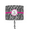 Zebra 8" Drum Lampshade - ON STAND (Fabric)