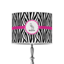 Zebra 8" Drum Lamp Shade - Poly-film (Personalized)