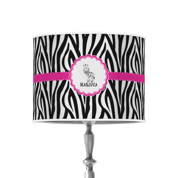 Custom Zebra 8" Drum Lamp Shade - Poly-film (Personalized)