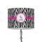 Zebra 8" Drum Lampshade - ON STAND (Poly Film)