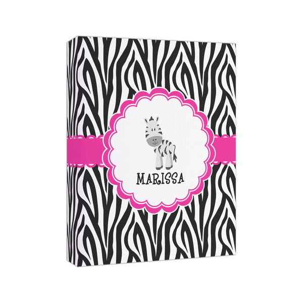 Zebra 8x10 - Canvas Print - Angled View