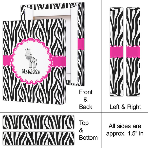 Zebra 8x10 - Canvas Print - Approval