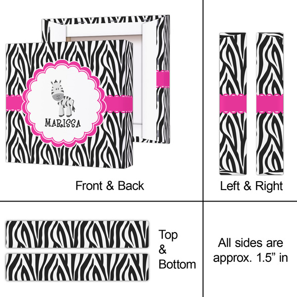 Zebra 8x8 - Canvas Print - Approval