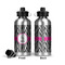 Zebra Aluminum Water Bottle - Front and Back