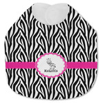Zebra Jersey Knit Baby Bib w/ Name or Text