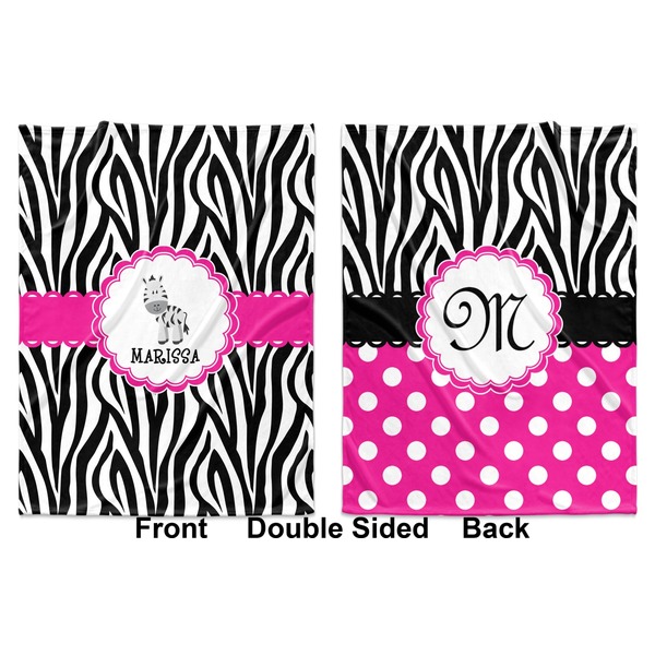 Zebra Baby Blanket (Double Sided - Printed Front and Back)
