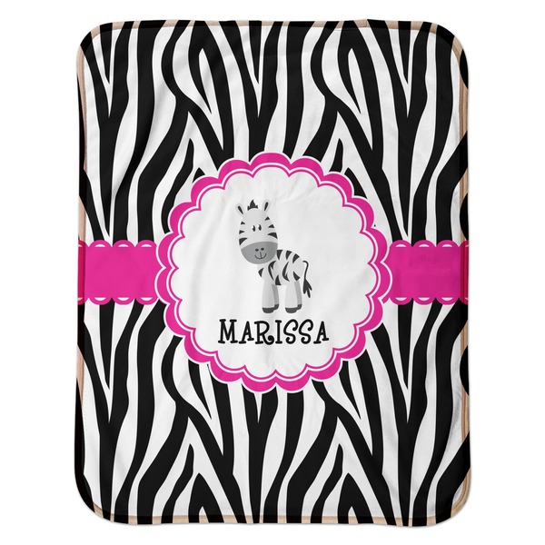 Zebra Baby Sherpa Blanket - Flat