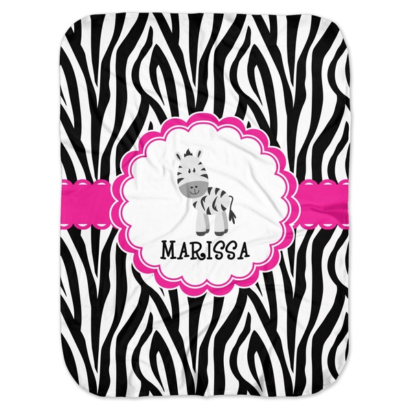 Custom Zebra Baby Swaddling Blanket (Personalized)