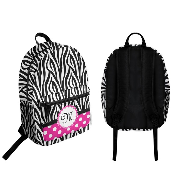 Zebra Backpack front and back - Apvl
