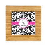 Zebra Bamboo Trivet with Ceramic Tile Insert (Personalized)