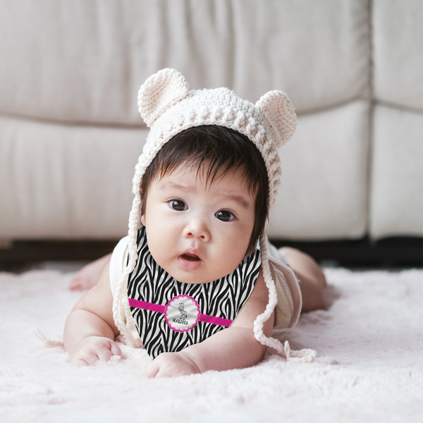 Zebra Bandana Bib - (Lifestyle 2 girl)