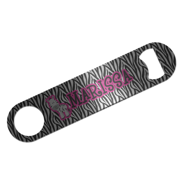 Zebra Bar Opener - Silver - Front