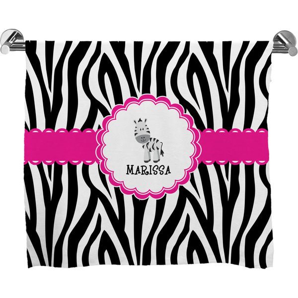 Custom Zebra Bath Towel (Personalized)