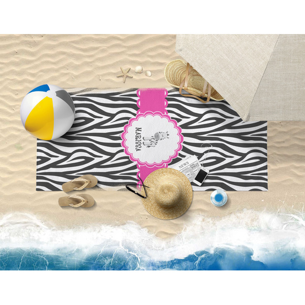 Zebra Beach Towel Lifestyle