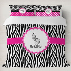 Zebra Duvet Cover Set - King (Personalized)