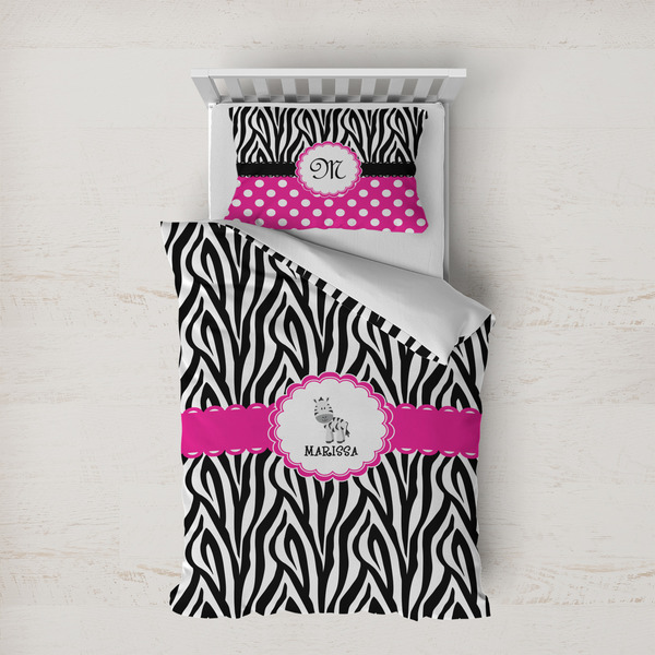 Custom Zebra Duvet Cover Set - Twin XL (Personalized)