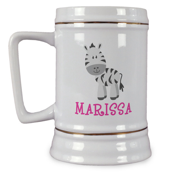 Custom Zebra Beer Stein (Personalized)