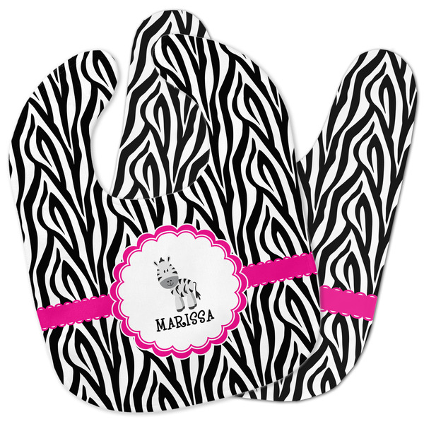 Custom Zebra Baby Bib w/ Name or Text